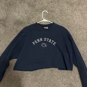 Hanes Navy Blue Penn State Women's Crop Top